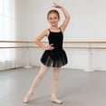 thumbnail image 2 of Ticikt Girls Dance Ballet Leotard with Skirt,Lace Sleeves Ballerina Gymnastics Outfit,Color:Black,Size:7-8 Years, 2 of 9