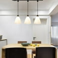 thumbnail image 2 of Kiven H-Type Track Lighting, 3-Light Modern Halo Track Pendant Light with Glass Shade, Track Light Pedant with 39.4" Cord for Bedroom Kitchen Island Home Lighting, 2 of 7