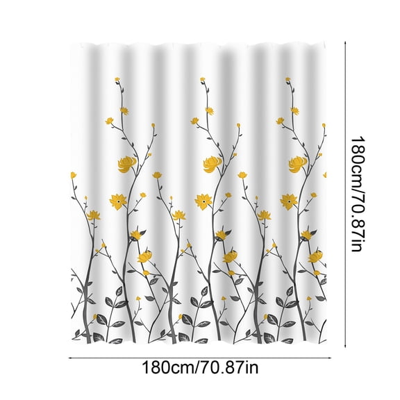 Fmbmuo Floral Shower Curtain 72x72 Inch Waterproof Premium Polyester Bathroom Partition Curtain with 12 Hooks No-Drill Flower Decor,Multicolor