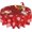 Red Snowflake 1, variant on Round Tablecloth 60 Inch, African Women Mudcloth Tribal Print Orange Striped Tablecloth for Outdoor Home Kitchen Decor, Washable Wipeable Polyester Fabric Table Cloth Cover for Farmhouse Holiday Party
