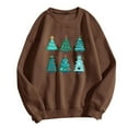 thumbnail image 2 of Jienlioq Hauts pour Femmes Mode Tendance Manches Longues Col Rond T-Shirt Imprimé Blouse Ample Chandails en Molleton Sans Capuche Cyberlundi, 2 of 4