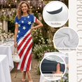 thumbnail image 6 of Psesaysky American Flag Couple Clothes Patriotic Shirts for Men,4th of July Anniversary Bodycon Dress for Women,Couples Match Outfit Men Women Patriotic Match Clothes Pencil Dress or T Shirts,S-3XL, 6 of 6