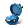 thumbnail image 1 of Soporte de joyería Caja Home Corduroy Satin Elegante Estuche de embalaje Facultad de boda Aniversario Organizador En forma de bola Contenedor Collar azul claro Vogacara AP004487-04, 1 of 7