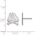 thumbnail image 2 of Sterling Silver S. Rh-P Logoart East Carolina University Small Post Earrings (12 X 11) Made In United States ss009ecu, 2 of 5