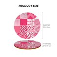 thumbnail image 3 of Multi-Shape Mdf Cork Coaster 4 Pieces Of Anti-Slip, Anti-Wear And Anti-Fouling 3.9in Easy To Clean And Stable Structure Hotpink Geometric Patterns_4 Round Shape, 3 of 7