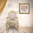 thumbnail image 3 of Zaman, Farida 12x12 Gold Ornate Wood Framed with Double Matting Museum Art Print Titled - Summer Pink Floral Modern, 3 of 4
