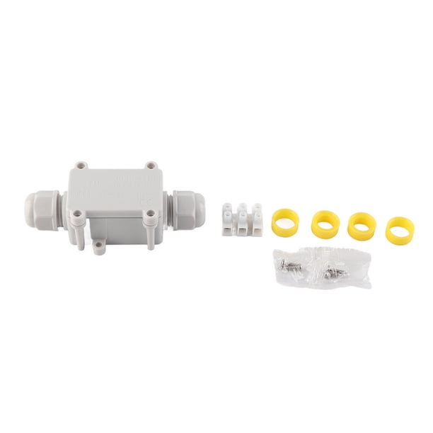 Caja de conexiones para cables eléctricos de 2 vías, impermeable, para exteriores, IP68, 450 V, 24 A