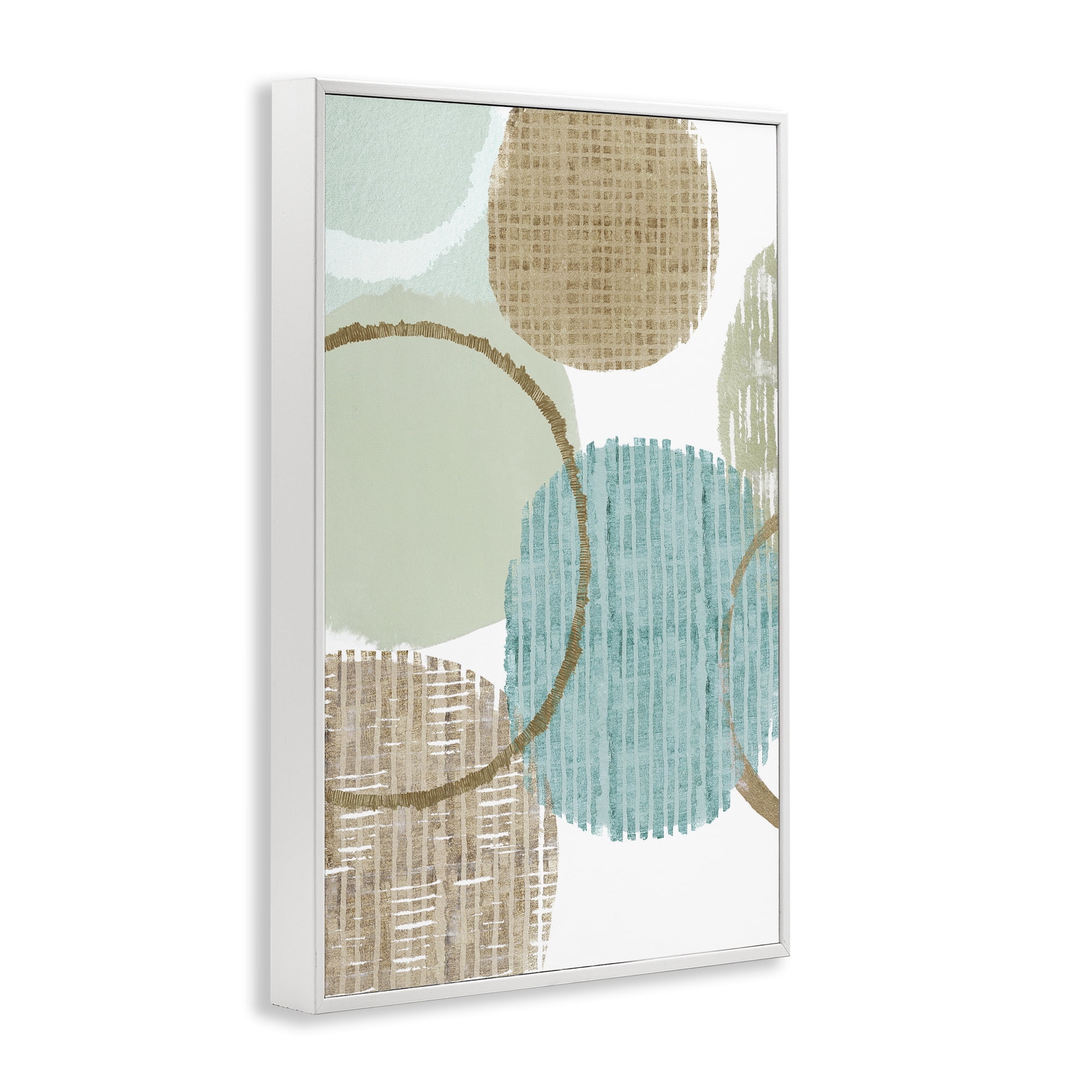 Stupell Industries Good Times Ahead Shapes Abstract Painting White Framed Art Print Wall Art, 20 x 30