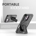 thumbnail image 7 of Decase for iPhone 16 Case with Kickstand, Compatible with MagSafe, Military-Grade Drop Protection Heavy Duty Hybrid Shockproof Rugged Protective Phone Cover for iPhone 16,Black, 7 of 7