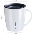 thumbnail image 4 of FYBTO Tasse à Café en Acier Inoxydable 12 oz, Tasse de Voyage Isolée avec Couvercle et Poignée, Blanc, 4 of 7