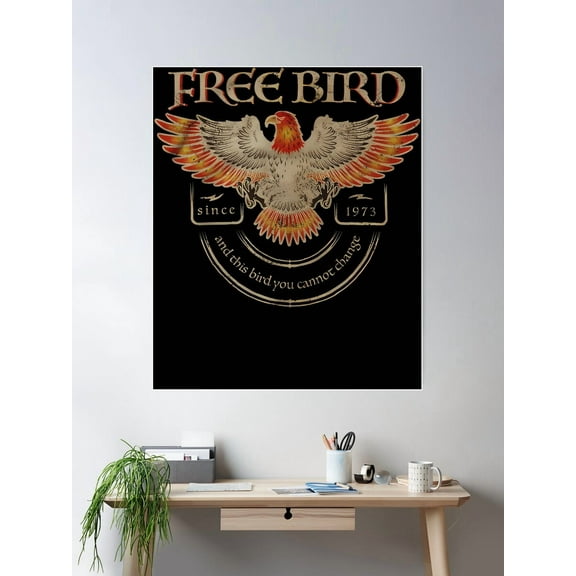 Kna Prints - 1 Pc Poster Lynyrd Skynyrd Free Bird Vintage, UNFRAMED-8x12