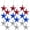 Multicolor-3A, variant on karymi Pack of 18 Red White Blue Hanging Star Ornaments 2.8 Inch with Strings for 4th of July Independence Day Tree Garland Window Party Decor 4th of July Decorations