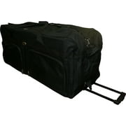 42" Polyester Rolling Duffle Bag Wheeled Travel Luggage Suitcase
