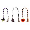 thumbnail image 3 of Colgante de cuentas de madera para Halloween, castillo de brujas, decoraciones colgantes para fiesta de Halloween, 3 of 7