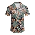 thumbnail image 3 of Camisa De Botones Para Hombre Hombres Casual Manga corta Primavera Verano Turndown Neck 3D Impreso Camisas Moda Top Blusa Camisas (Green, S), 3 of 4