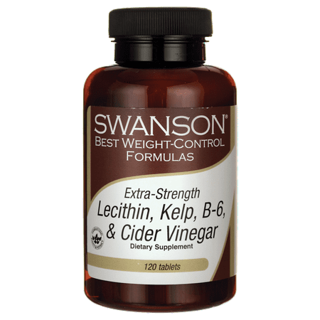 Swanson Extra Strength Lecithin, Kelp, B-6 & Cider Vinegar 120 (Best Liquid B Vitamins)