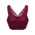 thumbnail image 4 of SAYFUT Womens Floral Lace Bralettes Bra Adjustable Cross Front Lace Strap Sexy Everyday Bra Bralettes Tops Sleep Bra, 4 of 5