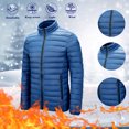 thumbnail image 2 of Aayomet Mens Winter Coats Men's Hooded Winter Coat Warm Puffer Jacket Thicken Padded Parka with Removable Hood,Blue 4XL, 2 of 5