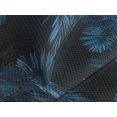 thumbnail image 3 of Ambesonne Tropical Quilted Coverlet 3 Pcs, Jungle Boho Phoenix Palm, Queen Size, Charcoal Grey Azure Blue, 3 of 4