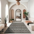 thumbnail image 2 of FairOnly 9'x12'Modern Boho Washable Rug for Living Room Soft Low Pile Non Slip Floor Carpet for Bedroom Playroom Nursery,Brown, 2 of 7
