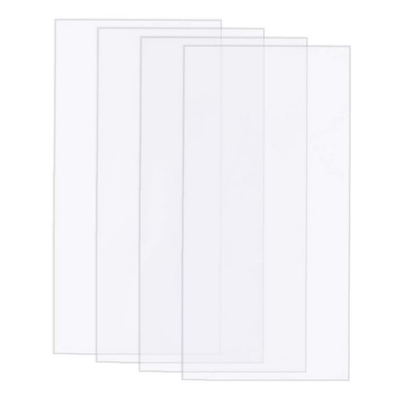 4PCS 12x6 Clear Acrylic Sheet 3mm Thick Plexiglass Cast Sheet with Double-Protective Film for Picture Frame Replacement Calligraphy Painting