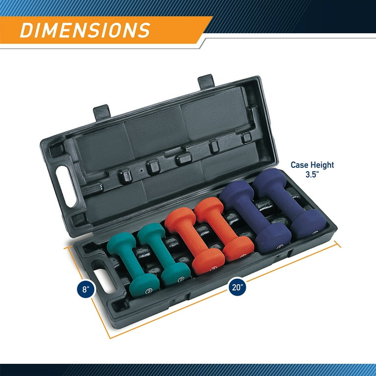 Marcy 3-Pair Neoprene Dumbbell Set. NDS-21.1 - Walmart.com