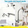 thumbnail image 3 of 1080° Rotating Faucet Extender for Bathroom Sink, Sink Water Faucet Aerator with Brass Extension, Sink Extender with Adjustable Swivel Arm, Fit to Faucet Threads, 15/16”, and 55/64”, 3 of 5