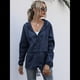 thumbnail image 4 of Impermeables para Mujer, Impermeables, Resistentes Al Viento, Ajustables, con Capucha y Bolsillos. Azul Oscuro L, 4 of 9