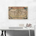 thumbnail image 2 of ARTCANVAS World Map 1579 Canvas Art Print by Abraham Ortelius - Size: 26" x 18" (1.50" Deep), 2 of 9