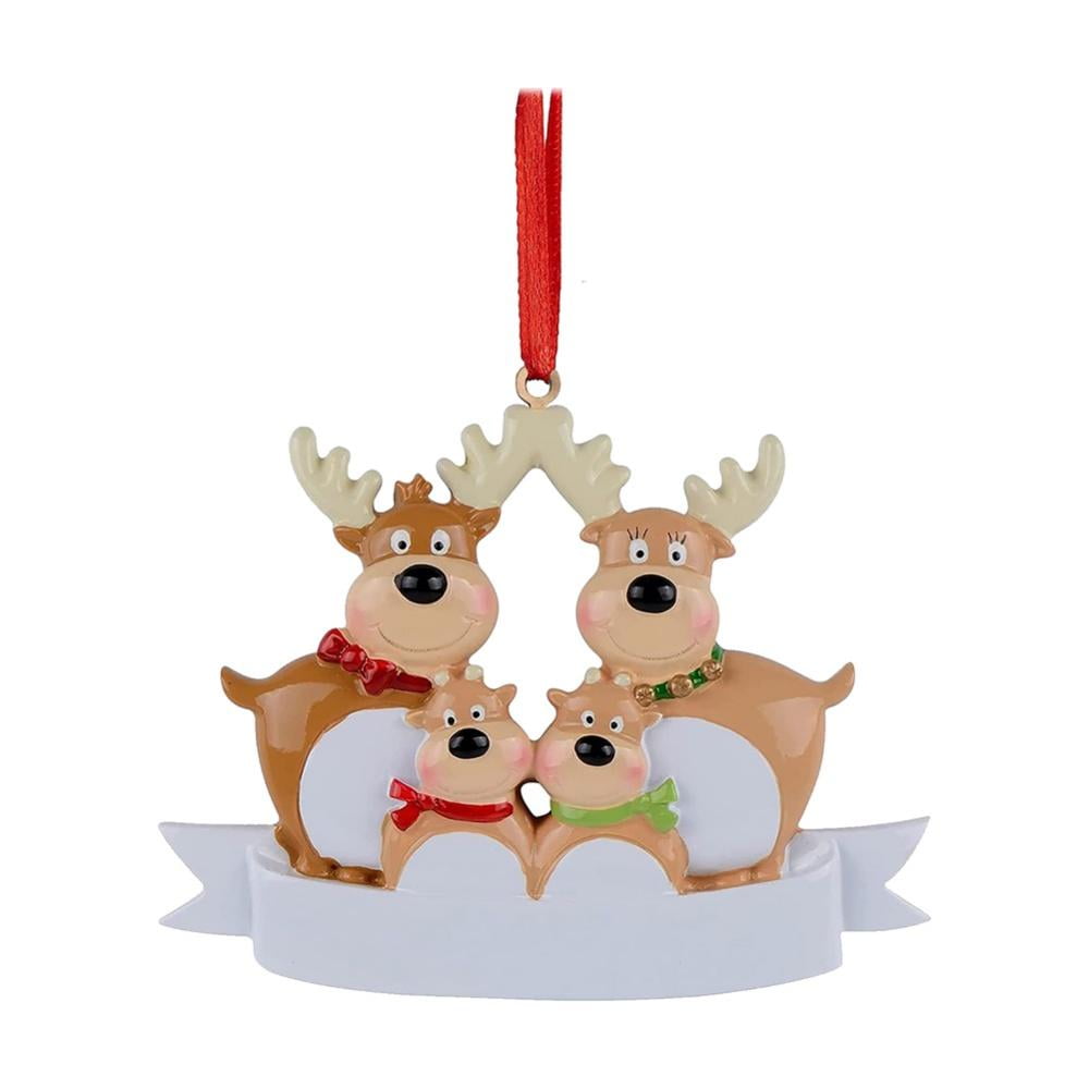 3 Cute Deer Holiday Winter Gift Year Durable 2021 Family Ornament 4 Family of 2 Personalized Reindeer Family of 2 5 6 & 7 Christmas Tree Ornament 2021