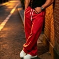 thumbnail image 3 of Men's Casual Baggy Sweatpants Wide Leg Cotton Sweat Pants Open Bottom Oversized Loose Fit,Uncuffed Drawstring Trackpants,Elastic Waist Streetwear with Pockets, 3 of 6
