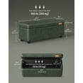 thumbnail image 6 of VASAGLE EKHO Collection - Storage Ottoman Bench Entryway Bedroom Bench 25 Gallons Mid-Century Modern Loads 660 lb Forest Green, 6 of 6