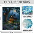 thumbnail image 3 of Diamond Art Kit for Adults, Fairy Tale Cabin Night Scene Diamond Painting for Adults Beginners, DIY Diamond Art Painting Kits, 5D Diamond Painting Crafts for Home Decor 12x16 Frameless, 3 of 7