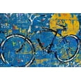 thumbnail image 2 of Thetford, Daryl 32x23 Gold Ornate Wood Framed with Double Matting Museum Art Print Titled - Blue Graffiti Bike, 2 of 4