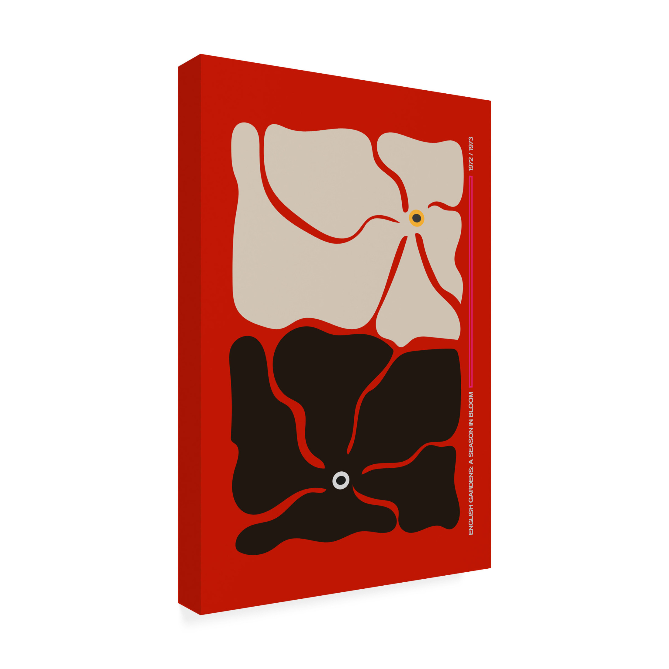 Trademark Fine Art Frances Collett  Two By Two Flower Red Canvas Wall Art