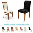 thumbnail image 2 of Pack of 4 Crushed Velvet Chair Covers for Dining Room Chairs, Chair Slipcovers for Hotel Dining Room Ceremony Banquet Wedding Party Decor, Black, 2 of 6