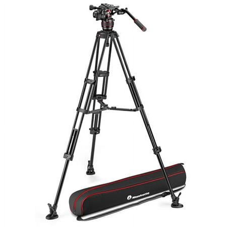 UPC: 0719821443179 | 3-Section Aluminum Twin Leg Tripod with Nitrotech 608 Fluid Video Head and Mid-Level Spreader