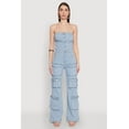 thumbnail image 2 of Womens Daisy Wide Leg Cargo Pocket Jumpsuit, 2 of 4