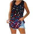 thumbnail image 4 of CHGBMOK Womens American Flag Tank Tops 4th of July Camo Tee Summer Loose Sleeveless Patriotic T Shirts USA Star Striped Tops Plus Size, 4 of 6