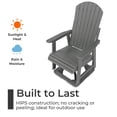 thumbnail image 3 of Innovaze Poly Lumber 360°Swivel Patio Glider Chair, HIPS All-Weather Resistant for Outdoor, Poly Lumber Porch Swivel Chair, Deep Gray, 3 of 5