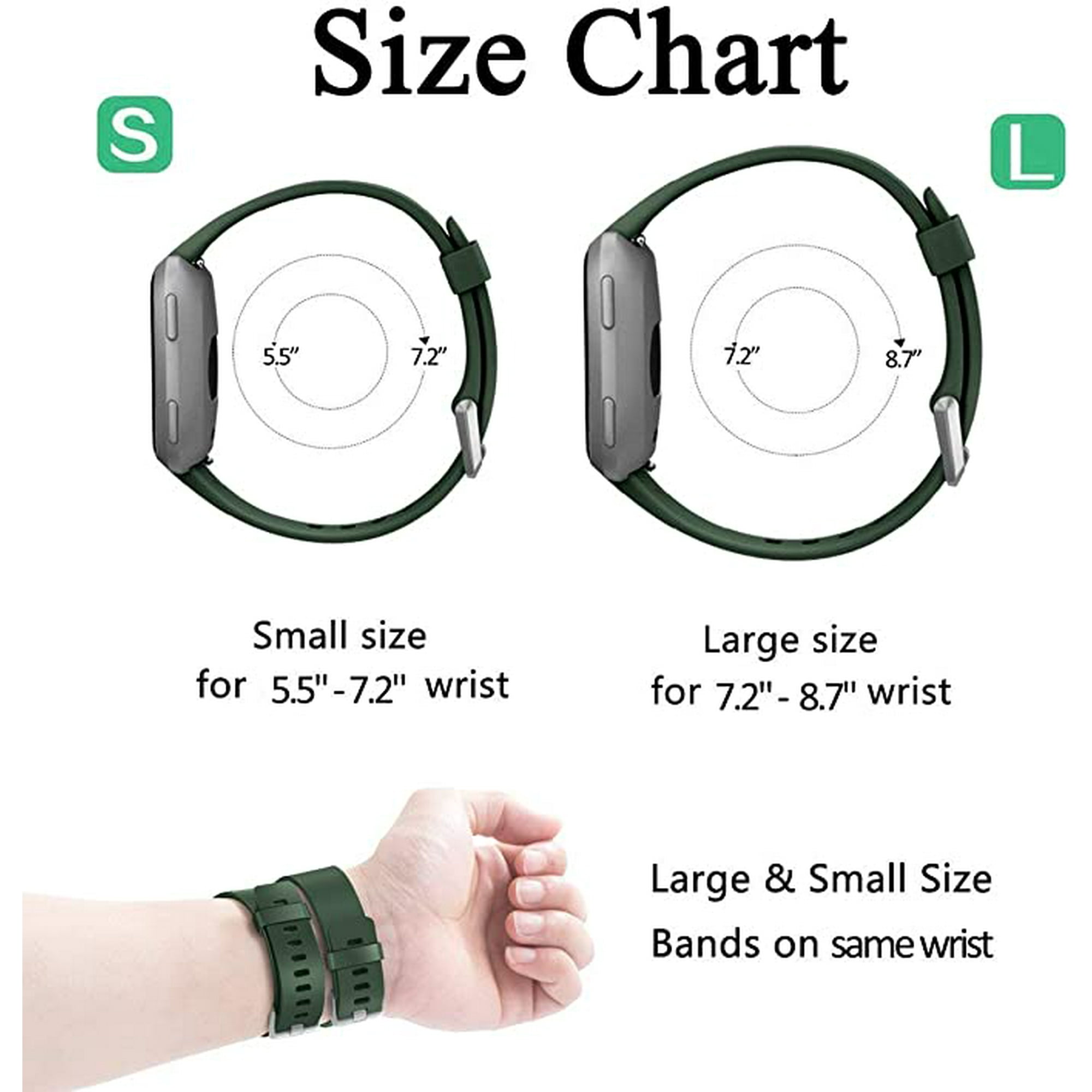 Fybto The Smart Watch Strap Is Compatible With Fitbit Versa Smartwatch Versa 2 And Versa Lite Se Watches For Women And Men Olive S