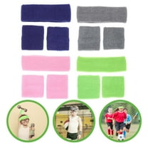 UPOUART 4Set Sweatbands for Kids Sports Headbands