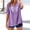Tops-713Purple, variant on Xdegoge Blouses for Women Split V Neck Half Sleeve Boho Work Casual Wear Loose Fit Floral Embroidered Pattern Lightweight Flowy Summer Spring Tops