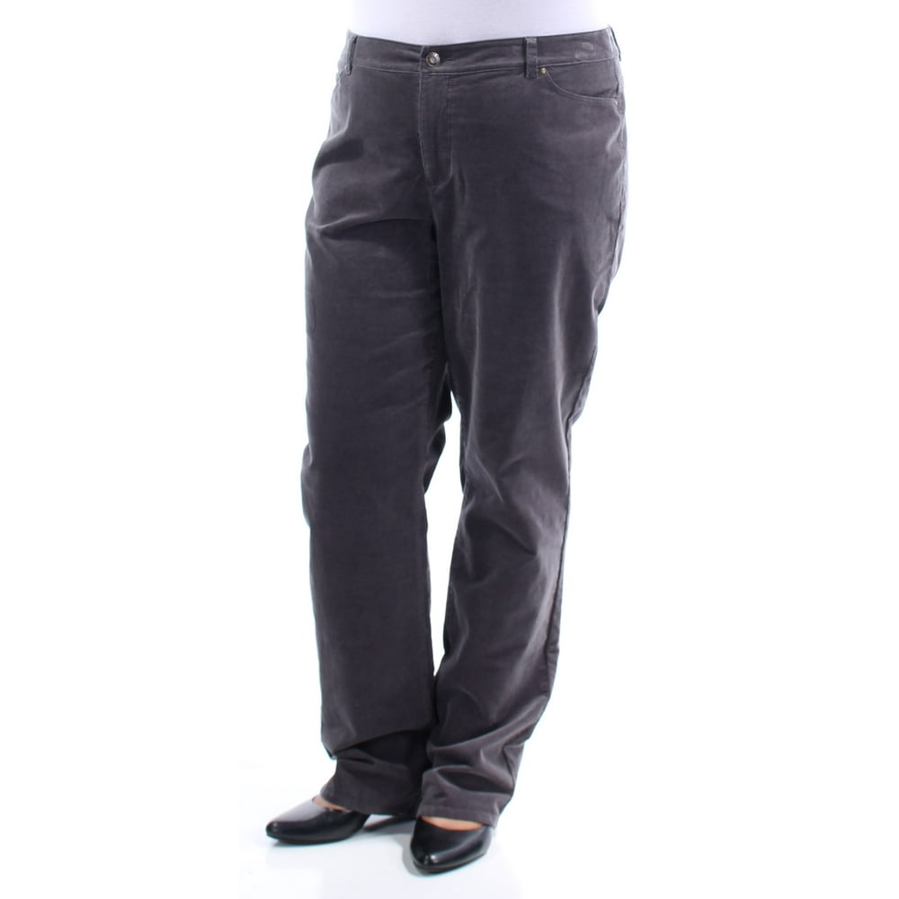 Charter Club - CHARTER CLUB Womens Gray Corduroy Pants Petites Size: 14W - Walmart.com - Walmart.com