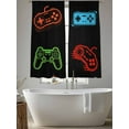 thumbnail image 5 of Game Theme Sheer Curtains 63 Inches Long 2 Panels Game Controller Light Filtering Semi Sheer Window Curtains Drapes for Bedroom Living Room 52"x63", 5 of 7