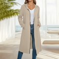 thumbnail image 2 of Hcyirli Women's Stylish Casual Hooded Cardigan Thin Fit wih Long Sleeve and Cozy Soft Fabric Comfortable Lightweight Knit Sweater Jacket for Fall and Winter Seasons WH2 XXL, 2 of 5