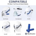 thumbnail image 2 of 8 Pack CPAP Headgear Strap Covers, Soft Fleece Reusable Pads Reduce Red Marks & Skin Irritation, 2 of 5