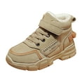 thumbnail image 2 of Girls Boots Girls Combat Boots Children's Winter Solid Color Warm Suede Casual Comfortable Non Boots for Everyday Wear, 2 of 5