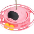 thumbnail image 4 of Cat Turntable Toy 360 Degree Rotation Relieve Boredom Interesting Interactive Cat Toy with Feather for Cat Supplies Pink, 4 of 4