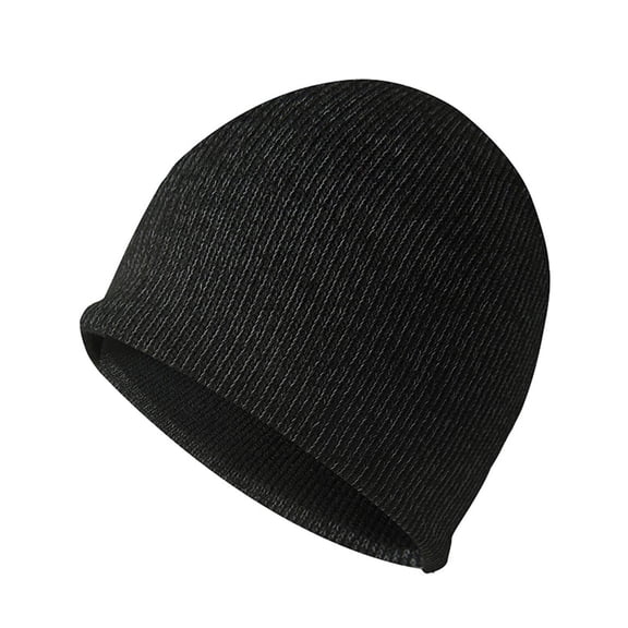 Xfvqtps Mens and Womens Beanie Knit Solid Color Simplicity Fashion Stretch Windproof Coldproof Warm Outdoor Fall Soft Skull Cap Black